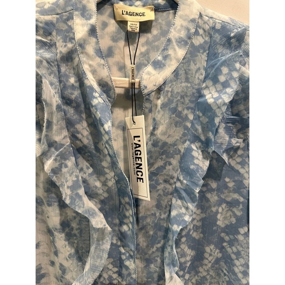 L'AGENCE nadine ruffle blouse - Picture 4 of 10